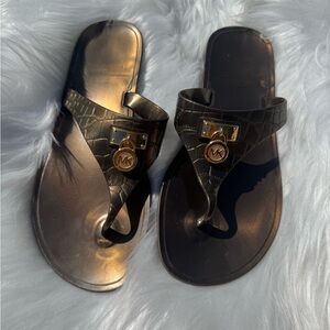 Michael Kors Metallic Bronze Sandals